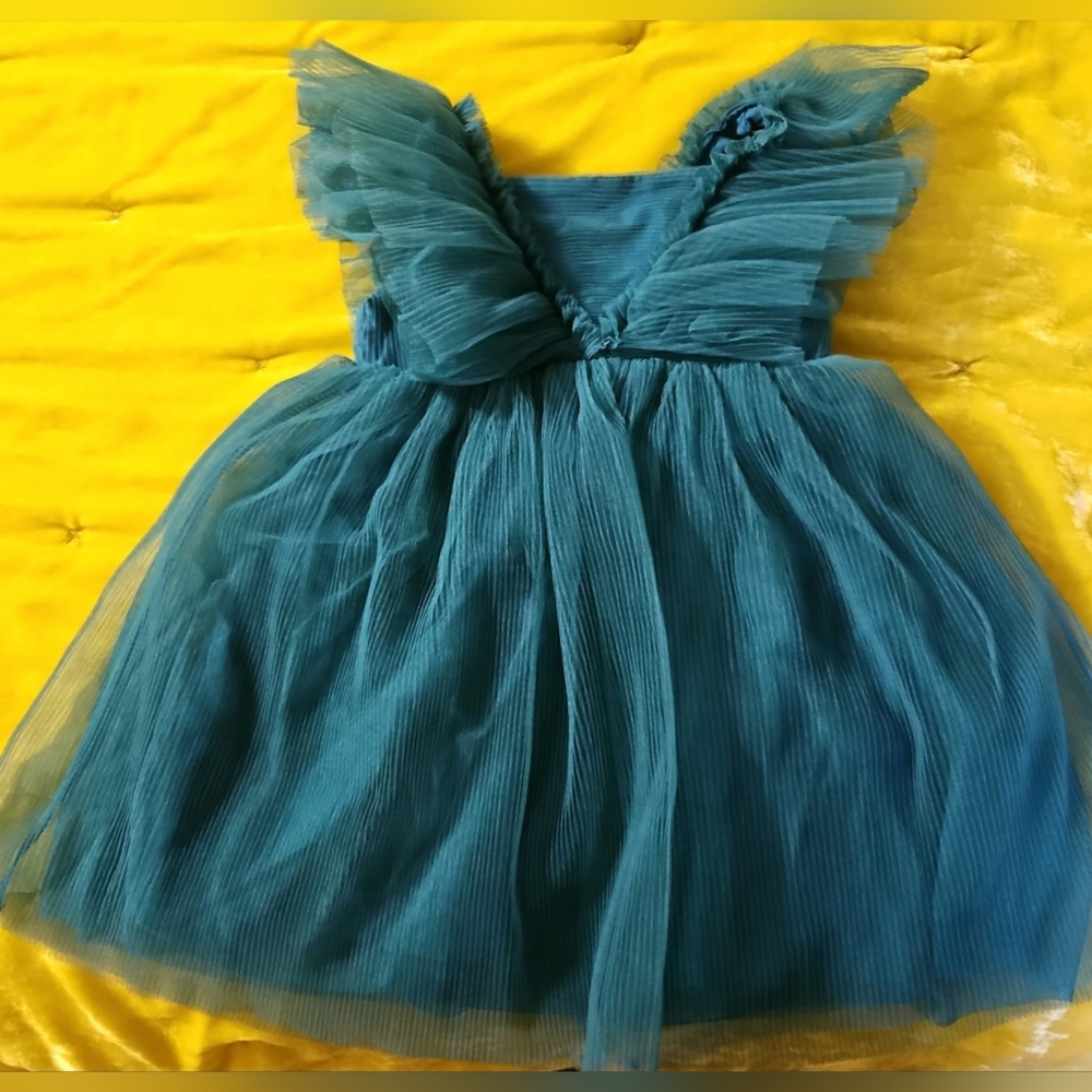 H&M Turquoise Ruffle Kids Dress - Picture 2 of 12